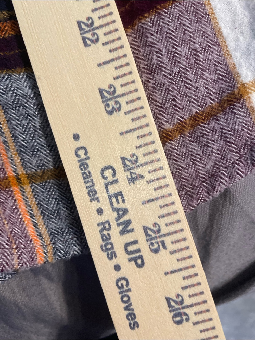 Plaid Button-Front Flannel Shirt - Burgundy - 0879 - Picture 5 of 5